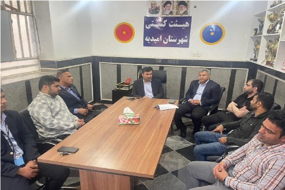 در بازدید رئیس هیئت کشتی خوزستان از شهرستان امیدیه :